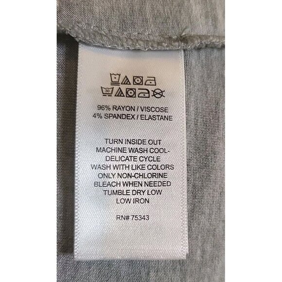 Christian Siriano New York Womens Large Heather Gray High Neck Blouse Rayon Visc - Picture 7 of 8